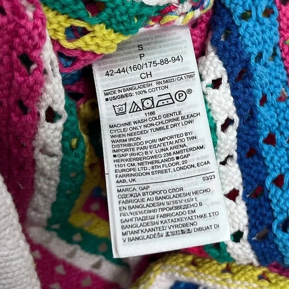 Gap Crochet Tank Top Multi Color - Picture 9 of 10